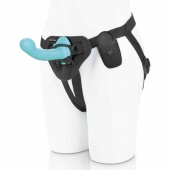 Голубая изогнутая насадка 6in Remote Control Ripple P-Spot G-Spot на черных трусиках - 16 см. - Pegasus - купить с доставкой в Пушкино