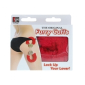 Металлические наручники с красной меховой опушкой METAL HANDCUFF WITH PLUSH RED - Dream Toys - купить с доставкой в Пушкино