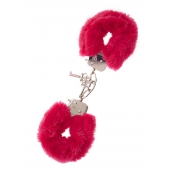 Металлические наручники с красной меховой опушкой METAL HANDCUFF WITH PLUSH RED - Dream Toys - купить с доставкой в Пушкино