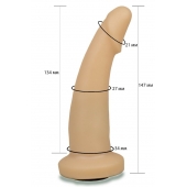 Телесная гладкая насадка Harness - 14,7 см. - LOVETOY (А-Полимер) - купить с доставкой в Пушкино