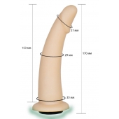 Телесная гладкая насадка-фаллоимитатор Harness - 17 см. - LOVETOY (А-Полимер) - купить с доставкой в Пушкино