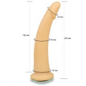Телесная гладкая насадка-фаллоимитатор Harness - 20 см. - LOVETOY (А-Полимер) - купить с доставкой в Пушкино