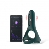 Изумрудное виброкольцо Magic Motion Rise с подхватом мошонки - Magic Motion - в Пушкино купить с доставкой