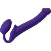 Фиолетовый безремневой страпон Silicone Bendable Strap-On - size M - Strap-on-me - купить с доставкой в Пушкино