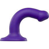 Фиолетовый фаллоимитатор-насадка Strap-On-Me Dildo Dual Density size S - 17 см. - Strap-on-me - купить с доставкой в Пушкино