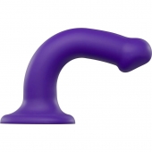 Фиолетовый фаллоимитатор-насадка Strap-On-Me Dildo Dual Density size M - 18 см. - Strap-on-me - купить с доставкой в Пушкино
