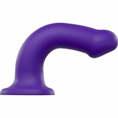Фиолетовый фаллоимитатор-насадка Strap-On-Me Dildo Dual Density size L - 19 см. - Strap-on-me - купить с доставкой в Пушкино