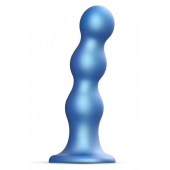 Голубая насадка Strap-On-Me Dildo Plug Balls size L - Strap-on-me - купить с доставкой в Пушкино