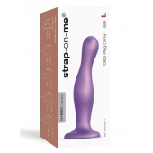 Фиолетовая насадка Strap-On-Me Dildo Plug Curvy size L - Strap-on-me - купить с доставкой в Пушкино