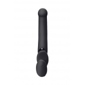 Черный безремневой вибрострапон Silicone Bendable Strap-On - size XL - Strap-on-me - купить с доставкой в Пушкино