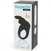 Черное эрекционное виброкольцо Happy Rabbit Rechargeable Rabbit Cock Ring - Happy Rabbit - в Пушкино купить с доставкой