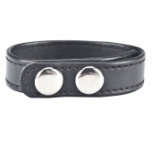 Кольцо на пенис SNAP COCK RING из искусственной кожи на клепках - BlueLine - в Пушкино купить с доставкой