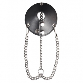 Утяжка для мошонки из искусственной кожи с цепочками PARACHUTE BALL STRETCHER - BlueLine - купить с доставкой в Пушкино