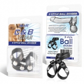Разделитель мошонки из искусственной кожи на клепках 8 STYLE BALL DIVIDER - BlueLine - купить с доставкой в Пушкино