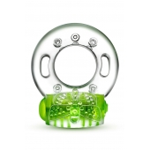 Зеленое эрекционное виброкольцо Arouser Vibrating C-Ring - Blush Novelties - в Пушкино купить с доставкой