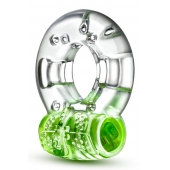 Зеленое эрекционное виброкольцо Arouser Vibrating C-Ring - Blush Novelties - в Пушкино купить с доставкой