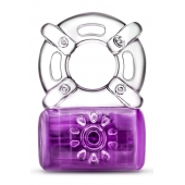 Фиолетовое эрекционное виброкольцо One Night Stand Vibrating C-Ring - Blush Novelties - в Пушкино купить с доставкой