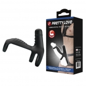Черная вибронасадка на пенис Vibrating Penis Sling - Baile - в Пушкино купить с доставкой