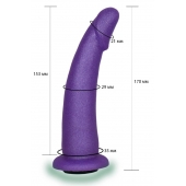 Фиолетовая гладкая изогнутая насадка-плаг - 17 см. - LOVETOY (А-Полимер) - купить с доставкой в Пушкино