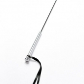 Черный кожаный стек с гладкой ручкой - 55 см. - Crazy Handmade - купить с доставкой в Пушкино