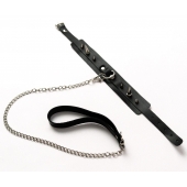 Черный ошейник с шипами и поводком - Crazy Handmade - купить с доставкой в Пушкино