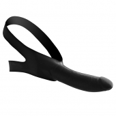 Черный кляп-страпон Masters Mini Face Fuck Strap-On - 14 см. - XR Brands - купить с доставкой в Пушкино