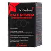 Капсулы для мужчин Erotichard male power с пантогематогеном - 20 капсул (0,370 гр.) - Erotic Hard - купить с доставкой в Пушкино