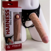 Насадка-фаллос в комплекте с трусиками Harness - 21,6 см. - LOVETOY (А-Полимер) - купить с доставкой в Пушкино