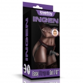 Женский темнокожий страпон Easy Strapon Set 7 Inch - 18 см. - Lovetoy - купить с доставкой в Пушкино