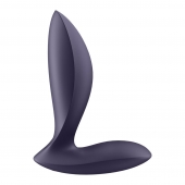 Фиолетовый анальный вибростимулятор Power Plug - Satisfyer - в Пушкино купить с доставкой