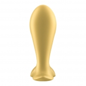 Золотистый анальный вибростимулятор Intensity Plug - Satisfyer - в Пушкино купить с доставкой