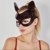 Коричневая кожаная маска  Кошечка - Sitabella - купить с доставкой в Пушкино