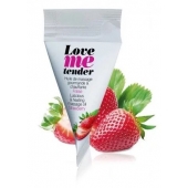 Съедобное согревающее массажное масло Love Me Tender Strawberry с ароматом клубники - 10 мл. - Love to Love - купить с доставкой в Пушкино