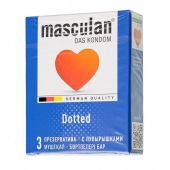 Презервативы с пупырышками Masculan Dotted - 3 шт. - Masculan - купить с доставкой в Пушкино