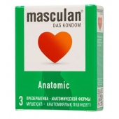 Презервативы анатомической формы Masculan Anatomic - 3 шт. - Masculan - купить с доставкой в Пушкино