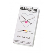 Ультрапрочные презервативы Masculan Ultra Safe Black - 10 шт. - Masculan - купить с доставкой в Пушкино