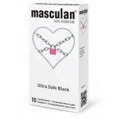 Ультрапрочные презервативы Masculan Ultra Safe Black - 10 шт. - Masculan - купить с доставкой в Пушкино