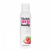 Массажная хрустящая пенка Tickle My Body Strawberry с ароматом клубники - 150 мл. - Love to Love - купить с доставкой в Пушкино