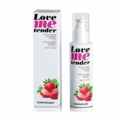 Съедобное согревающее массажное масло Love Me Tender Strawberry с ароматом клубники - 100 мл. - Love to Love - купить с доставкой в Пушкино