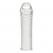 Текстурированная насадка на пенис Clear Textured Penis Enhancing Sleeve Extension - 16,5 см. - BlueLine - в Пушкино купить с доставкой