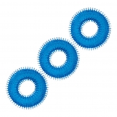 Комплект из трех голубых колец для эрекции 3-Pack Ultra-Stim Stretch Cock Rings - BlueLine - в Пушкино купить с доставкой