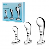 Набор из 3 стальных стимуляторов простаты Stainless Steel P-spot Training Set - b-Vibe - в Пушкино купить с доставкой