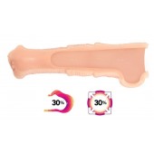 Телесная фантазийная насадка на член Cock Sleeve Size L - KOKOS - в Пушкино купить с доставкой