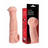 Телесная фантазийная насадка на член Cock Sleeve Size L - KOKOS - в Пушкино купить с доставкой