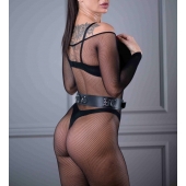 Черный кожаный пояс Sex Game - БДСМ Арсенал - купить с доставкой в Пушкино