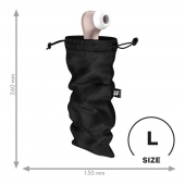 Черный мешочек для хранения игрушек Treasure Bag L - Satisfyer - купить с доставкой в Пушкино