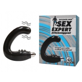 Чёрный массажёр простаты серии Sex Expert - Sex Expert - в Пушкино купить с доставкой