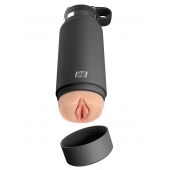 Серый мастурбатор в виде бутылки F*ck Flask - Pipedream - в Пушкино купить с доставкой