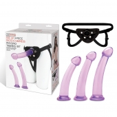 Тренировочный набор с тремя насадками Pegging Training Set - Lux Fetish - купить с доставкой в Пушкино