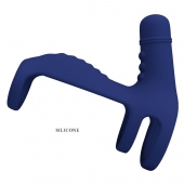 Синяя вибронасадка на пенис Vibrating Penis Sling - Baile - в Пушкино купить с доставкой